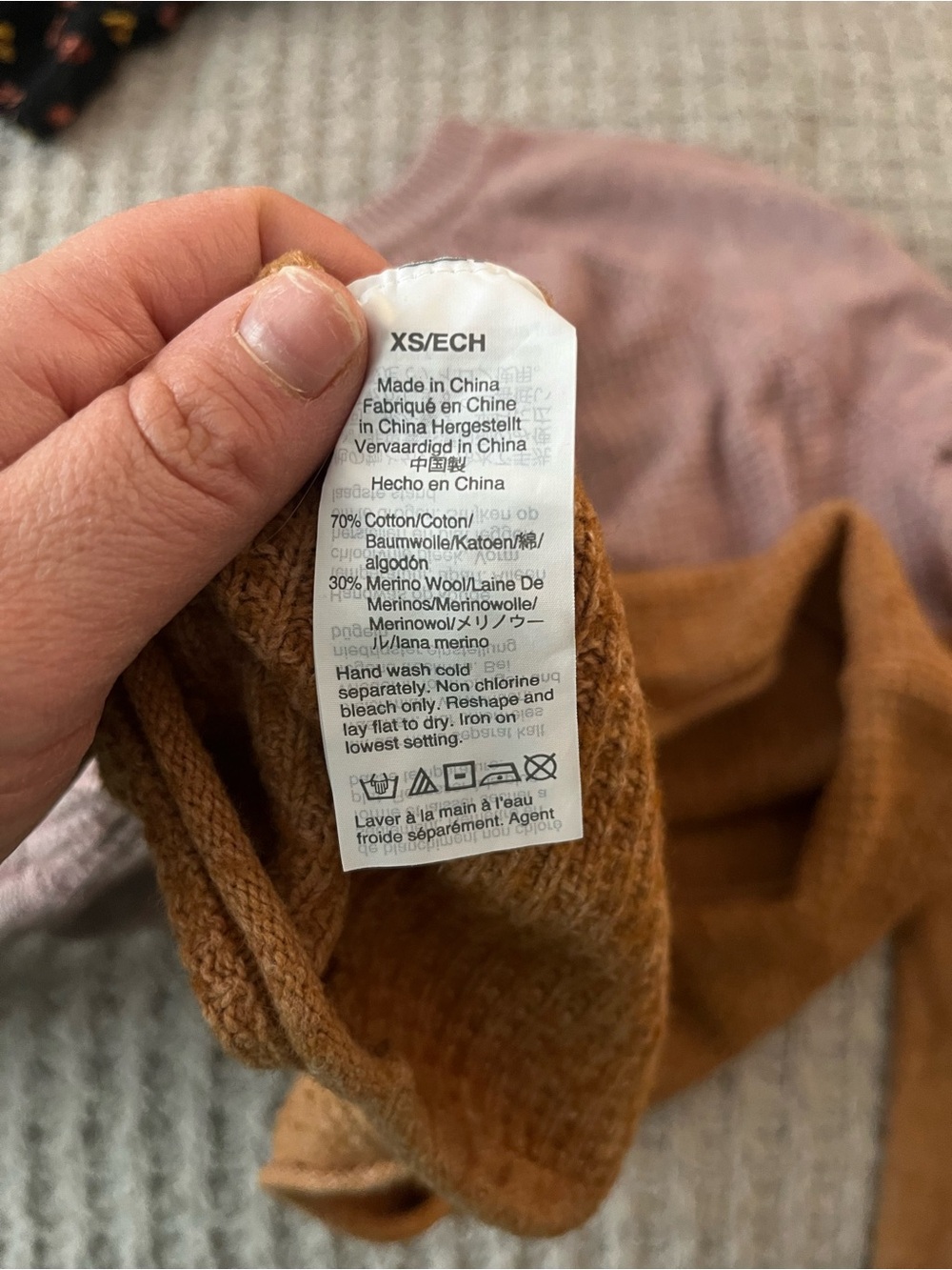 Madewell Blush, Mustard & Green Colorblock Crewneck Sweater - Picture 3 of 3